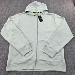 Allbirds Anytime Full Zip Hoodie Bark Grey‎ Organic Cotton Blend Men's XL